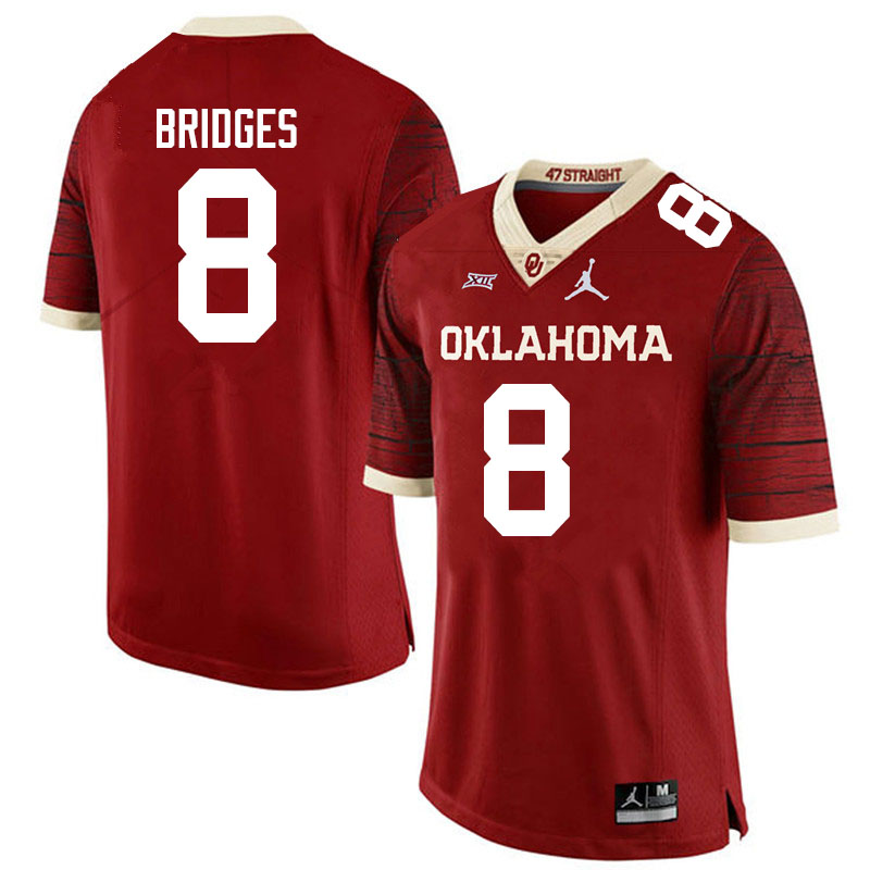 Oklahoma Sooners #8 Trejan Bridges Jordan Brand Limited College Football Jerseys Sale-Crimson